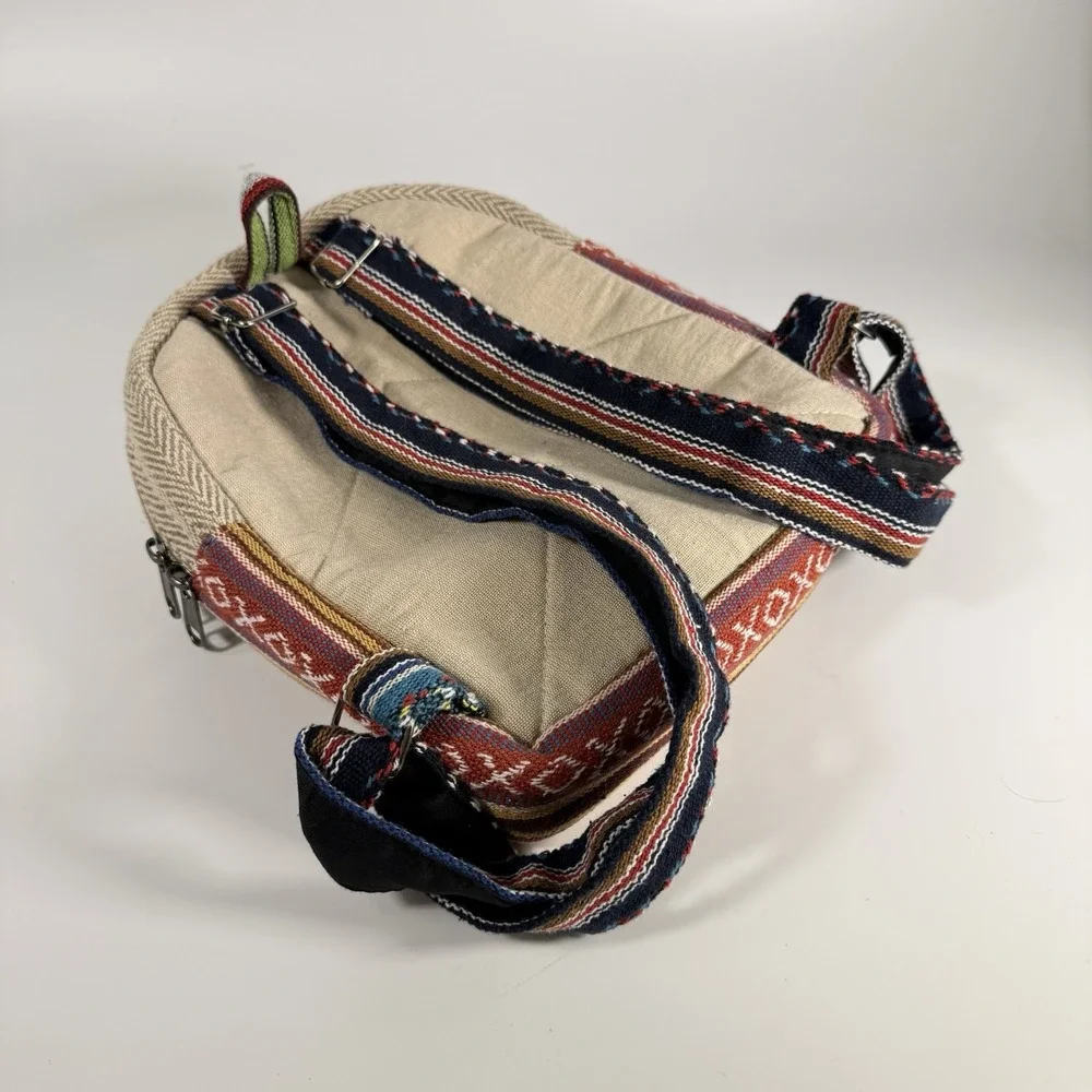 Himalayan Hemp THC Free Multi Color Small Handmade Backpack‎